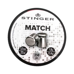 [STP00355] PERDIGONES STINGER MATCH 5.5MM 250PCS PLATA