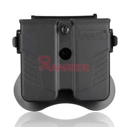[2-M2MPU00/AM-MPU] FUNDA CARGADOR PISTOLA RIGIDA AMOMAX UNIVERSAL AM-MPU NEGRA