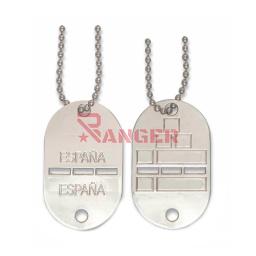 [09267] CHAPA IDENTIFICACION E.T. 1PCS PLATA ACERO INOX.