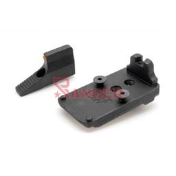 [U01-016] ADAPTADOR RMR Y ALZA EN ACERO PARA AAP01 ACTION ARMY NEGRO