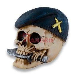 [39295] CABEZA DECORACION CALAVERA BOINA CUCHILLO