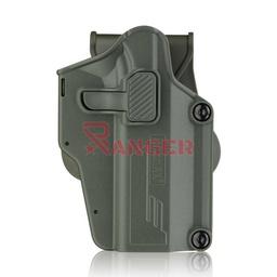 [2-R2UH101/AM-UHOD] FUNDA PISTOLA RIGIDA AMOMAX  UNIVERSAL AM-UH VERDE