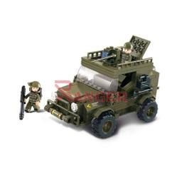 [SLB0005] JEEP EJERCITO SLUBAN 221 PCS VERDE