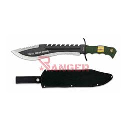 CUCHILLO DE SUPERVIVENCIA 29CM MANGO VERDE