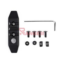 [ME08004-BK] RAIL METAL 3 HUECOS ENGANCHE M/KEYMOD ALUMINIO NEGRO