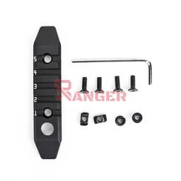 [ME08005-BK] RAIL METAL 5 HUECOS ENGANCHE M/KEYMOD ALUMINIO NEGRO