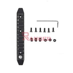 [ME08008-BK] RAIL METAL 11 HUECOS ENGANCHE M/KEYMOD ALUMINIO NEGRO
