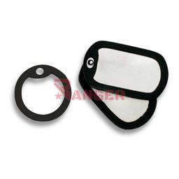 [33027] SILENCIADOR CHAPA IDENT. AMERICANA GOMA RECTANGULAR 2PCS NEGRA