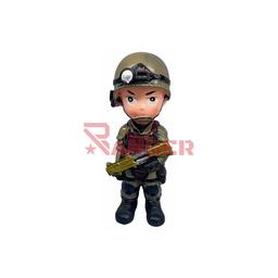 [39436] FIGURA RESINA SOLDADO CASCO FUSIL 16 CM
