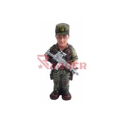 [39437] FIGURA RESINA SOLDADO GORRA FUSIL 16 CM