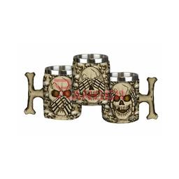 [39420] TAZA RESINA TEMPLARIO CALAVERA