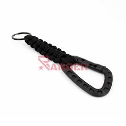 [IW-0300-BK] MOSQUETON C/PARACORD IMMORTAL PVC TACTICO NEGRO