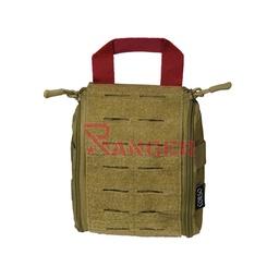 FUNDA BOTIQUÍN IFAK MODULAR SISTEMA MOLLE CORTE LÁSER CON VELCRO COYOTE