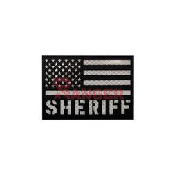 [CZ1073] PARCHE SHERIFF IR 12.5 X 7.5 CM NEGRO-BLANCO