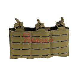 Porta cargadores triple para M4 sistema Molle corte láser Coyote