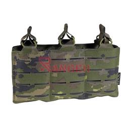 Porta cargadores triple M4 MOLLE corte láser poliéster Pixelado Boscoso