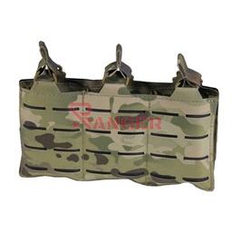 Portacargadores triple para M4 Molle corte láser Multicam