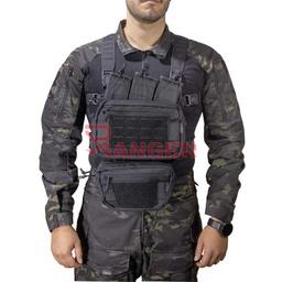 Pechera táctica modular Cordura 1000D con velcro sistema MOLLE corte láser