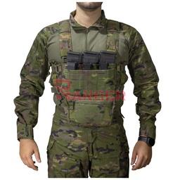 PECHERA PORTACARGADORES 6 CARGADORES SISTEMA MOLLE CORTE LÁSER NYLON PIXELADO BOSCOSO