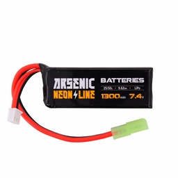 BATERÍA LiPo 7.4V 1300mAh 25C/50C Formato simple Mini Tamiya