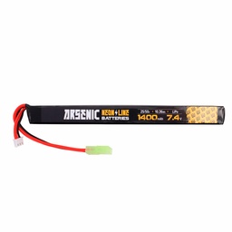 BATERÍA LiPo 7.4V 1400mAh 25/50C en formato alargado con conector Mini Tamiya