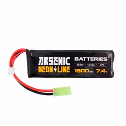 BATERÍA Litio Polímero 7.4V 1800mAh 25C/50C formato stick mini conector Mini Tamiya