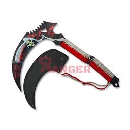 [32656] HOZ ALBAINOX HOJA 20.3CM CALAVERA NEGRA-ROJA