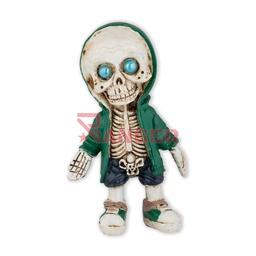[39626] FIGURA RESINA NIÑO ESQUELETO HIP-HOP VERDE