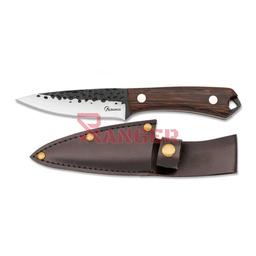 CUCHILLO DE HOJA FIJA 10,5 CM CON MANGO DE MADERA WENGUE