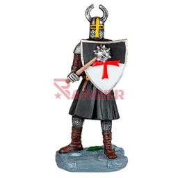 [39532] FIGURA TEMPLARIO MAZA Y ESCUDO 12 CM NEGRA