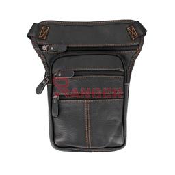 [801007] BOLSO PIERNA PIEL CREMALLERA NEGRO
