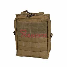 Funda utilitaria larga sistema Molle nylon Coyote