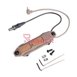 PULSADOR DOBLE PARA LINTERNA Y AN PEQ COMPATIBLE CON RIEL PICATINNY Y M LOK, CONECTOR TIPO SF Y JACK 3,5 MM POLÍMERO