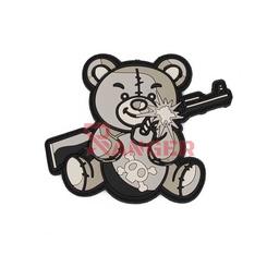 PARCHE PVC 3D TEDDY TERROR GRIS