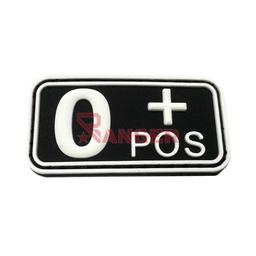 PARCHE PVC CON VELCRO GRUPO SANGUÍNEO 0 POSITIVO