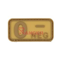 PARCHA PVC GRUPO SANGUÍNEO 0 NEGATIVO Tan