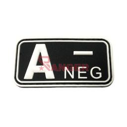 PARCHE PVC GRUPO SANGUÍNEO A NEGATIVO CON VELCRO