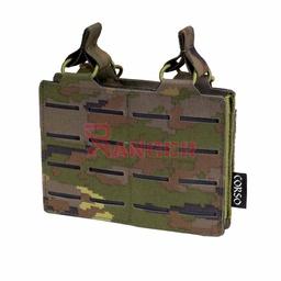 Funda portacargador doble para cargadores M4 sistema Molle corte láser Pixelado Boscoso