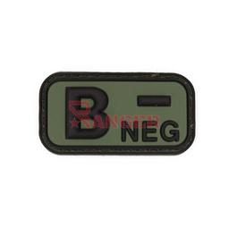 Parche PVC Grupo Sanguíneo B Negativo Verde