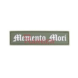 Parche PVC 3D tira Memento Mori con cierre de velcro Verde