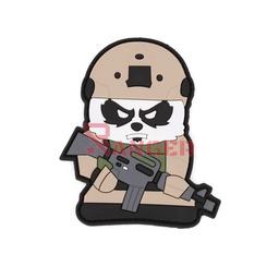 PARCHE PVC 3D OSO PANDA TÁCTICO CON FUSIL