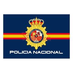 [DB-5631] BANDERA POLICIA NACIONAL RASO 90X150 ESPAÑA AZUL
