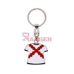 [DB-2822] LLAVERO BORGOÑA CAMISETA BLANCO-ROJO