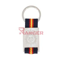 [DB-2280] LLAVERO POLICIA NACIONAL METALICO CENTRO BANDERA ESPAÑA MARINO
