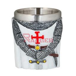 [39631] VASO CHUPITO TEMPLARIO CRUZ BLANCO