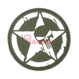 Parche PVC estrella Punisher Verde
