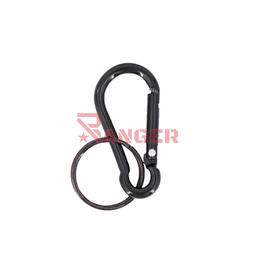 [IW-0205] MOSQUETON IMMORTAL ALUMINIO C/LLAVERO 5CM NEGRO