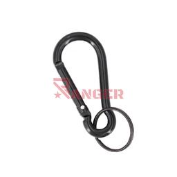 [IW-0206] MOSQUETON IMMORTAL ALUMINIO C/LLAVERO 6CM NEGRO