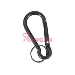 [IW-0207] MOSQUETON IMMORTAL ALUMINIO C/LLAVERO 7CM NEGRO