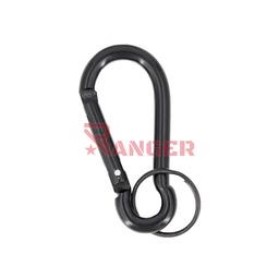 [IW-0208] MOSQUETON IMMORTAL ALUMINIO C/LLAVERO 8CM NEGRO